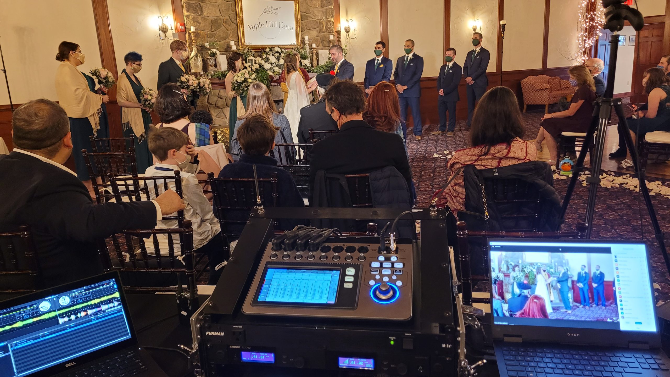 live streaming wedding virtual ceremony Central Mass Productions